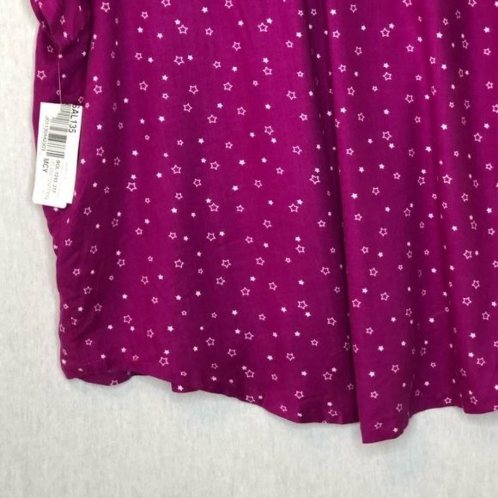Jenni printed button up pajama lounge shirt - Picture 8 of 8
